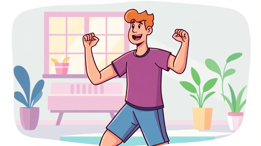 운동과 혈당 관리, 시너지 효과 (cartoon 스타일)