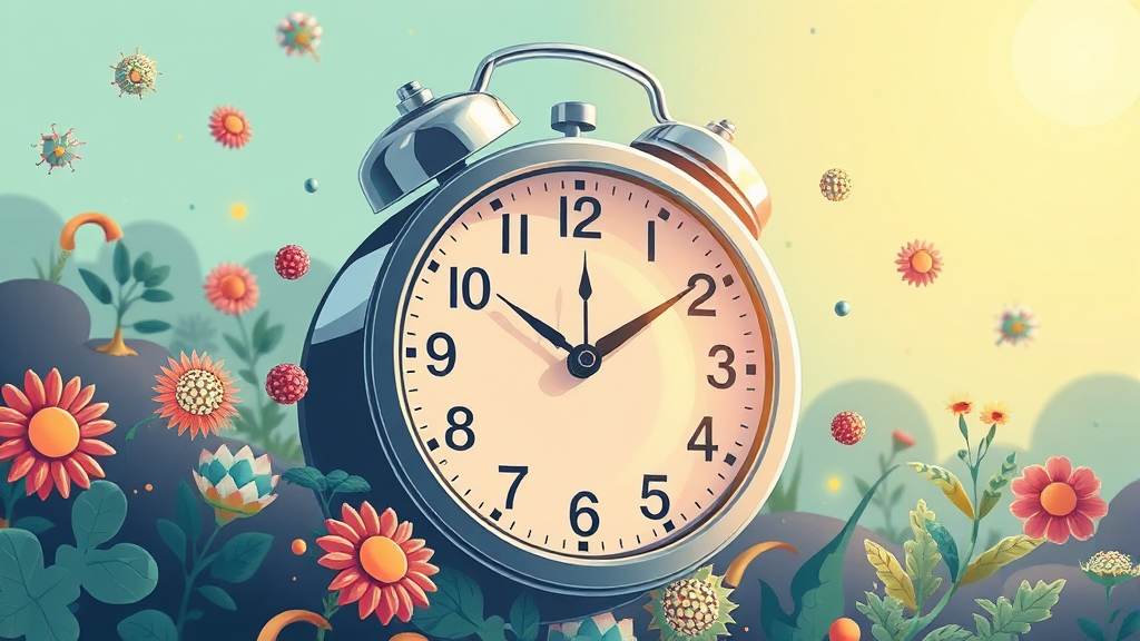 노화 시계, 멈출 수 있을까? (illustration 스타일)