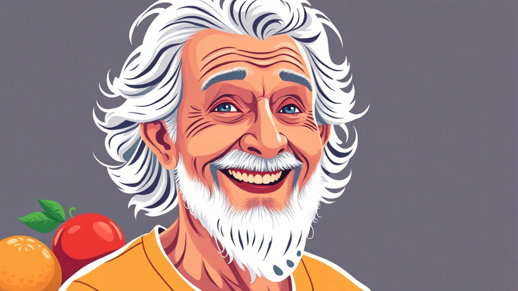 생체 나이 젊게 유지하는 방법 (illustration 스타일)